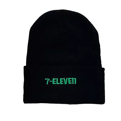 7 Eleven Black Beanie Hat New 7-11 Uniform Winter Cold Cap NEW • $19.88