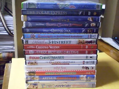 (16) Christmas Holiday DVD Lot: The Grinch (2) Disney Santa Clause Xmas Vacation • $23.95