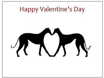 £4.99 • Buy Valentines Card Greyhound Whippet Lurcher Italian Gift - CUSTOM TEXT - Gifts