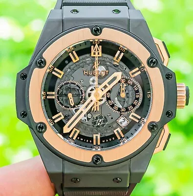 Hublot King Power Unico Rose Gold $30K MSRP Ceramic Skeleton 701.CO.0180.RX • $14995