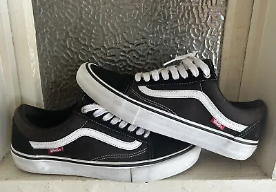 Vans Old Skool Pro Skate Shoes Black/white - US Mens Size 10. Pre Owned • $45