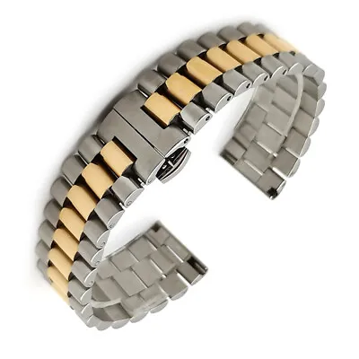 Solid Stainless Steel Watch Strap Band Bracelet 10mm-22mm Straight+Curved End • $14.97