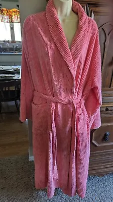 Beautiful SECRET TREASURES Coral Long Chenille Robe Size L • $69.95