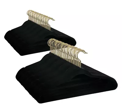 Better Homes & Gardens Non-Slip Velvet Clothing Hangers 100 Pack Black • $32.96