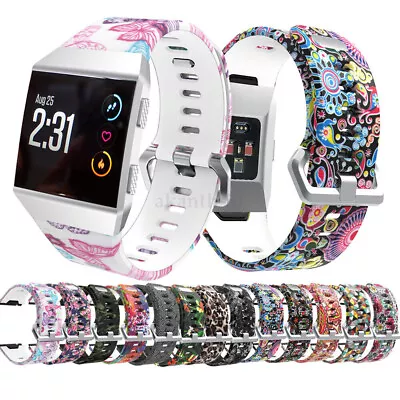 $18.92 • Buy 🔥For Fitbit Ionic Pattern Band Replacement Strap Wristband Metal Buckle Tracker