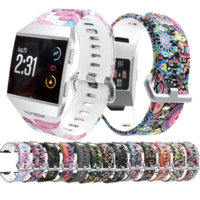 🔥For Fitbit Ionic Pattern Band Replacement Strap Wristband Metal Buckle Tracker • $18.92