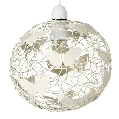 Ceiling Light Shade Globe Butterfly Lampshade Easy Fit Living Room Lighting • £14.99