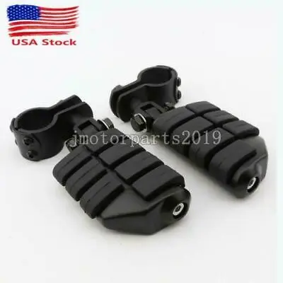 Black Foot Pegs Pedal W/ Clamps For Suzuki Boulevard C50 C90 C109R M109R M50 M90 • $61.48