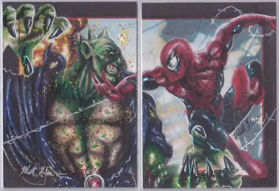 Glebe Spider Man  Marvel Greatest Battles 2 Card Sketch Card • $1500