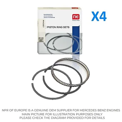 Piston Ring STD For Volkswagen 2.0 TDI EOS GOLF JETTA TOURAN PASSAT 4SET • $61.18