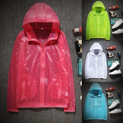 Unisex Cycling Running Hiking Bike Waterproof Windproof Jacket Outdoor Rain Coat • $15.99
