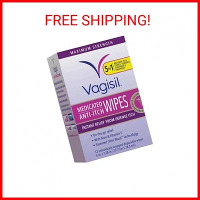$8.77 • Buy Vagisil Anti-Itch Medicated Feminine Intimate Wipes For Women, Maximum Strength,