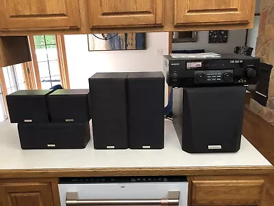 7 PIECE HOME THEATER SET - Kenwood AV Receiver VR-507 - Receiver And Speakers • $349.66