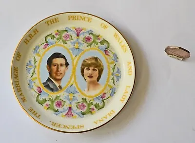 Coalport Bone China Pin Dish To Commemorate Marriage Of Charles And Diana 1981 • £0.99