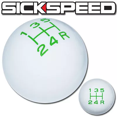 White/green Vintage Shift Knob 5 Speed Short Throw Shifter Selector 12x1.5 S04 • $22.85