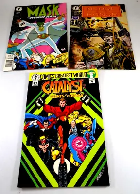 Lot Of 3 Dark Horse Comics Medal Of Honor Catalyst & The Mask World Tour- • $12