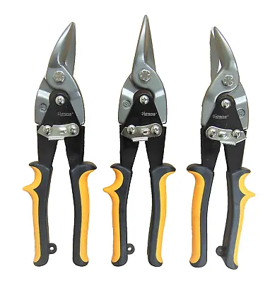 3PC 10  Aviation Tin Snips Left Right Straight Sheet Metal Shear Scissor 320105 • $27.99