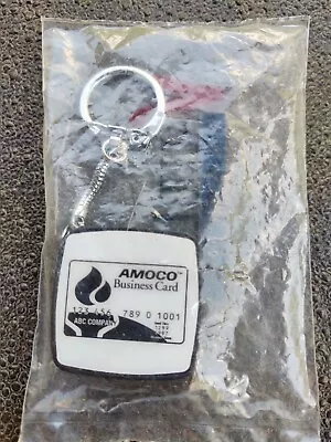 Amoco Advertising Tape Measure Keychain - Business Card - Transicard Fleet  • $7