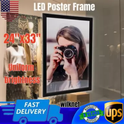 NEW 24  X 33'' LED Light Box Movie Poster Display 33x24  Advertising Frame Store • $69.35