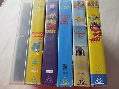 6x Wiggles VHS Tapes Original Wiggles Big Red Car Toot Toot! Wiggle Bay +3 • $50