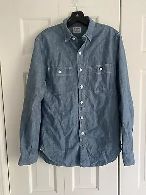 J. Crew Chambray Blue Cotton Men's Shirt XS Extra Small • $14.99