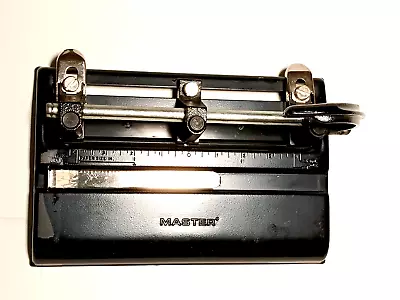 Master Products Heavy Duty 3 Hole Punch Adjustable Model 1325PB Blk 40 Shts • $33.12