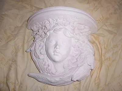 £24 • Buy 1 Architectural Cherub Angel Ornate Plaster Corbel Bracket Shelf Wall Plaque New