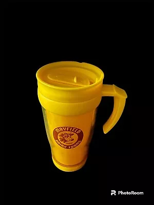 Mayfield Dairy Farms Milk Coffee Tea Cup Jersey Cow Yellow Plastic With Lid • $18