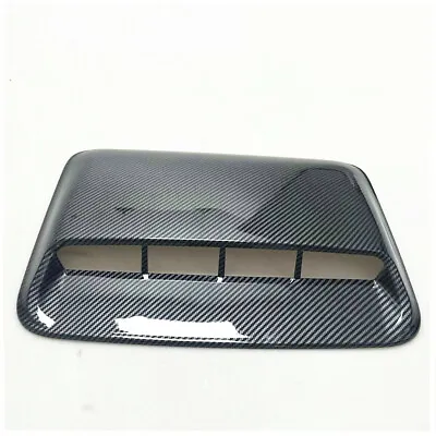 Car ABS Air Flow Intake Hood Scoop Vent Bonnet Cover Glossy Carbon Fiber Look • $32.28