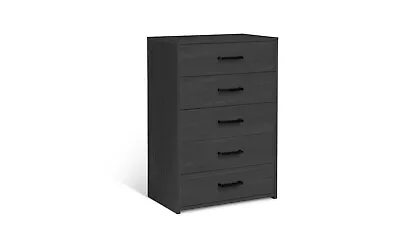 Oslo 5 Drawer Chest - Black Oak Effect • £124.99