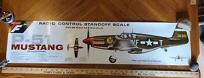 VINTAGE N.O.S. TOP FLITE Poster P-51 MUSTANG RC MODEL AIRPLANE KIT #RC-16 • $213.64