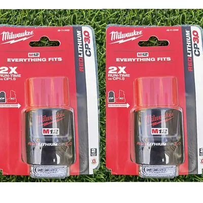 2PCS Milwaukee M12 RED LITHIUM 48-11-2430 XC 12V 3.0Ah Compact Li-ion Battery • $49.99