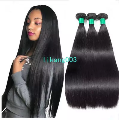 3 Bundles Peruvian Straight Hair Weaves Bundles Remy Human Hair Extensions Weft • $20.75