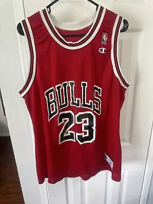 Vintage Champion NBA Chicago Bulls Jordan #23 Jersey Size 44 READ DESCRIPTION • $15