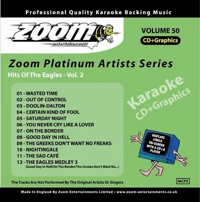 £4.95 • Buy Zoom Karaoke Platinum Artists Series Vol. 50 CD+G - Hits Of The Eagles (Vol.2)