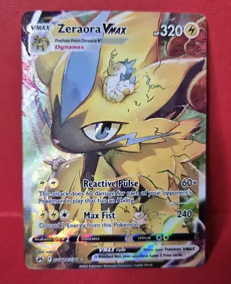 Pokémon TCG Zeraora Vmax Crown Zenith: Galarian Gallery Gg42/Gg70 Regular Ultra • $14.99