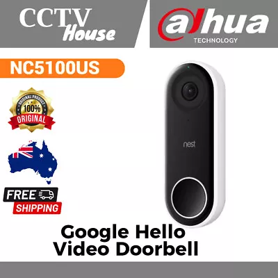 NC5100US Smart WiFi Video Doorbell Google Hello Video Doorbell Best Quality • $342.79