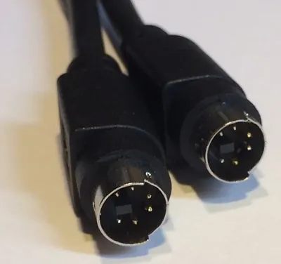 Mini Din 6 Pin Black Cable 6 Ft Male Male Minidin • $4.99