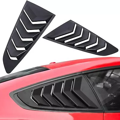 Pair Matte Black Side Window Louvers Sun Shade Cover For Ford Mustang 2015-2021 • $35.90