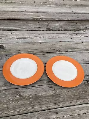 Set Of 2 Villeroy & Boch WONDERFUL WORLD ORANGE Dinner Plates Easy Collection • $29.99