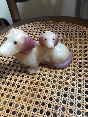 Vintage Small Dachshund Mom And Pup Candle Never Used • $5