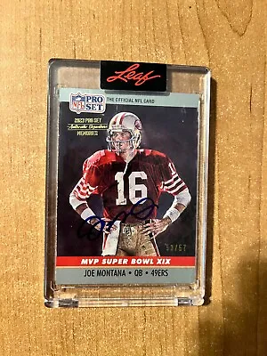 2023 Leaf Pro Set Metal - Joe Montana - Encased Buyback Auto #'d 53/57 49ERS • $89.99