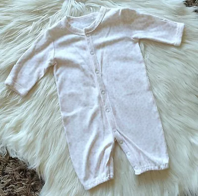 MARQUISE - Size 000 Baby Girls White Pink Spot Winter Romper • $9.95