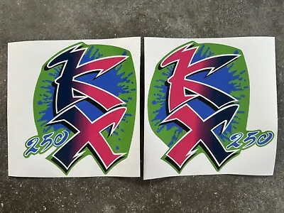 Kawasaki 1990 KX250 Radiator Shroud Decal Set / Sticker Kit • $120