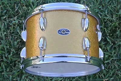 1970's SLINGERLAND 12  GOLD SPARKLE TOM For YOUR DRUM SET! LOT Q655 • $314.96