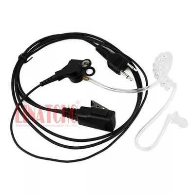 Walkie Talkie IC-V8 V82 IC-F3 F4 Air Acoustic Tube PTT Mic Soft Ear Plug Headset • $10.19