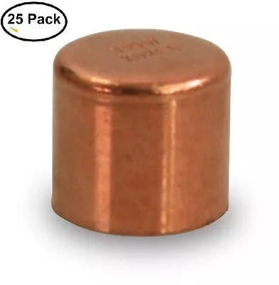 Copper Pipe Sweat Cap For 5/8  O.D. Pipe Or Tubing Refrigeration & A/C Grade • $1.59