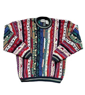 Vintage Cotton Traders Coogi Style 3d Knit Biggie Smalls Sweater • $109.99