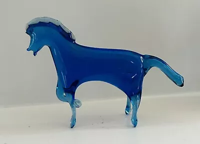 Vintage Viking Blue Glass Horse • $24.99