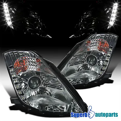 Fits 2003-2005 350Z Projector Headlights LED HID Bar Lamps Smoke 03-05 • $205.98